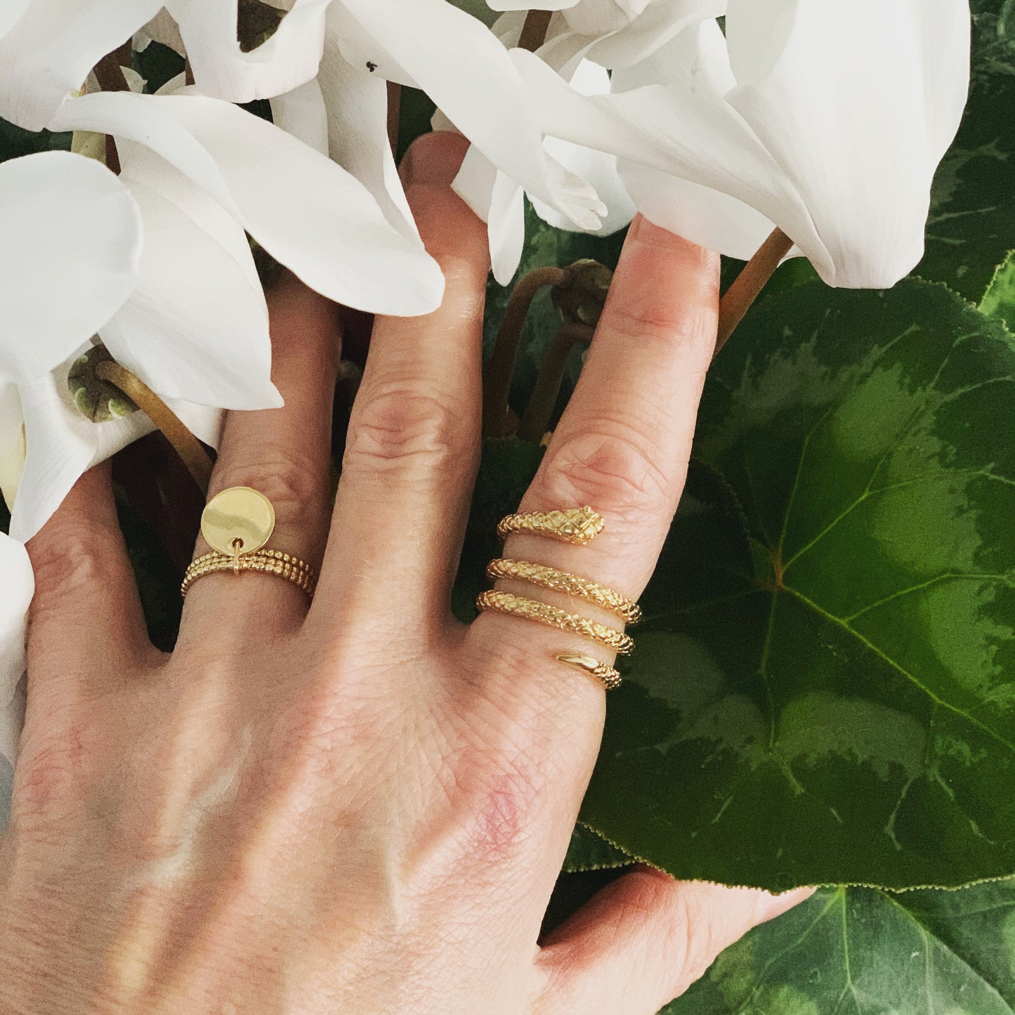 Bague serpent Prêtresse Hetpet Plaqué or de Gyptis