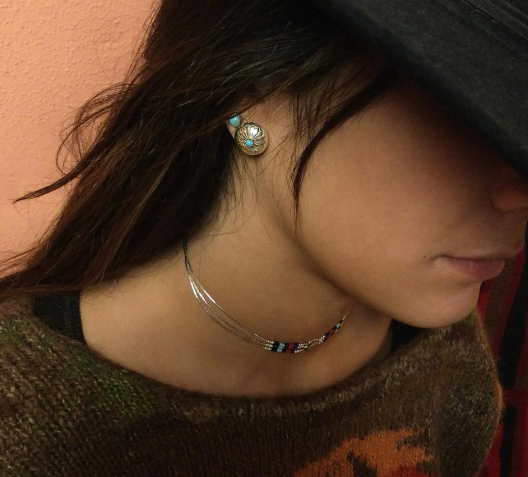 Collier Choker Harpo turquoise