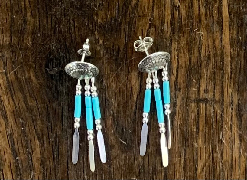 Boucles Navajo Perles Heishi multicolores
