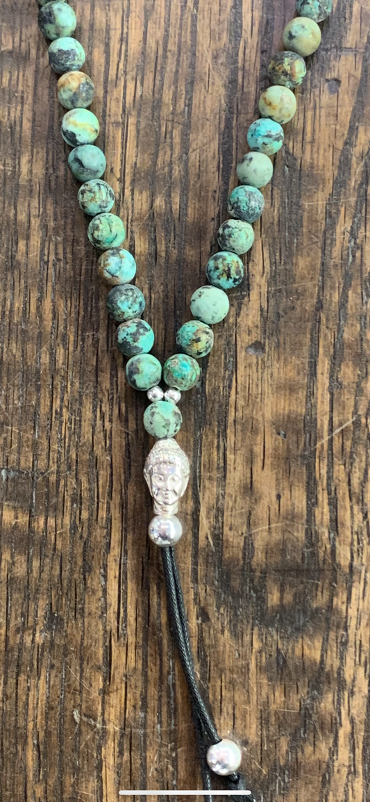 Collier Bouddha de Gyptis bijoux en turquoise africaine