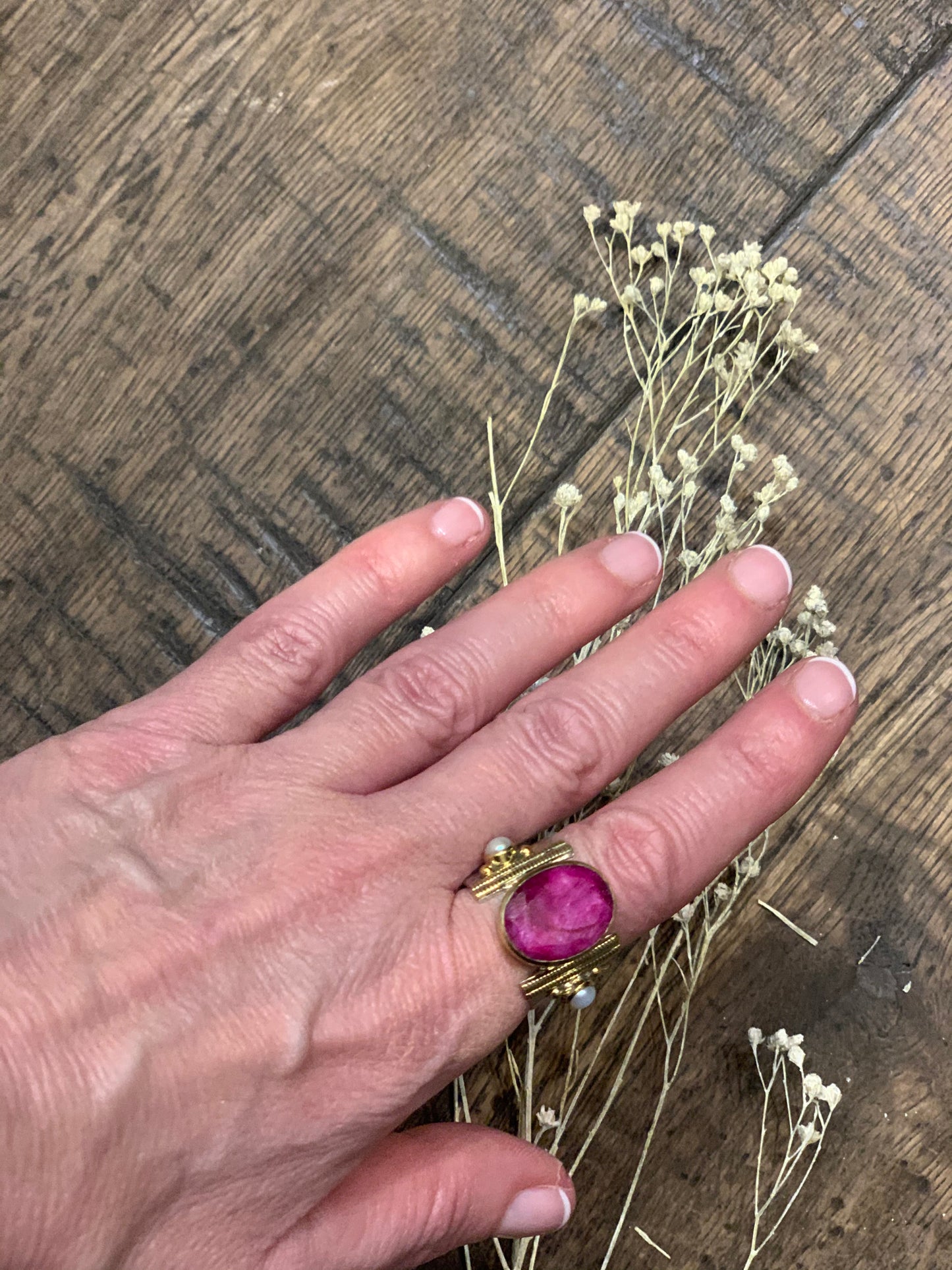 Bague Game of thrones en Rubizoite véritable