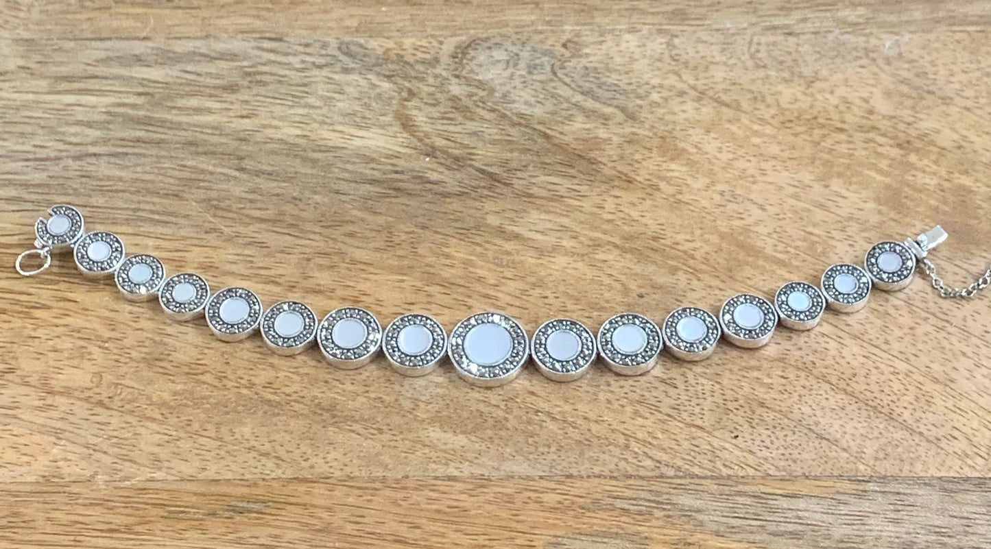 Bracelet Célestine art déco nacre