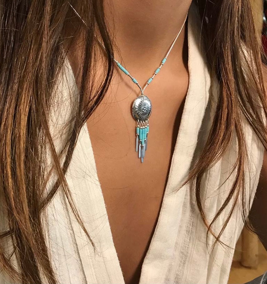 Collier Harpo grande concha et pampille