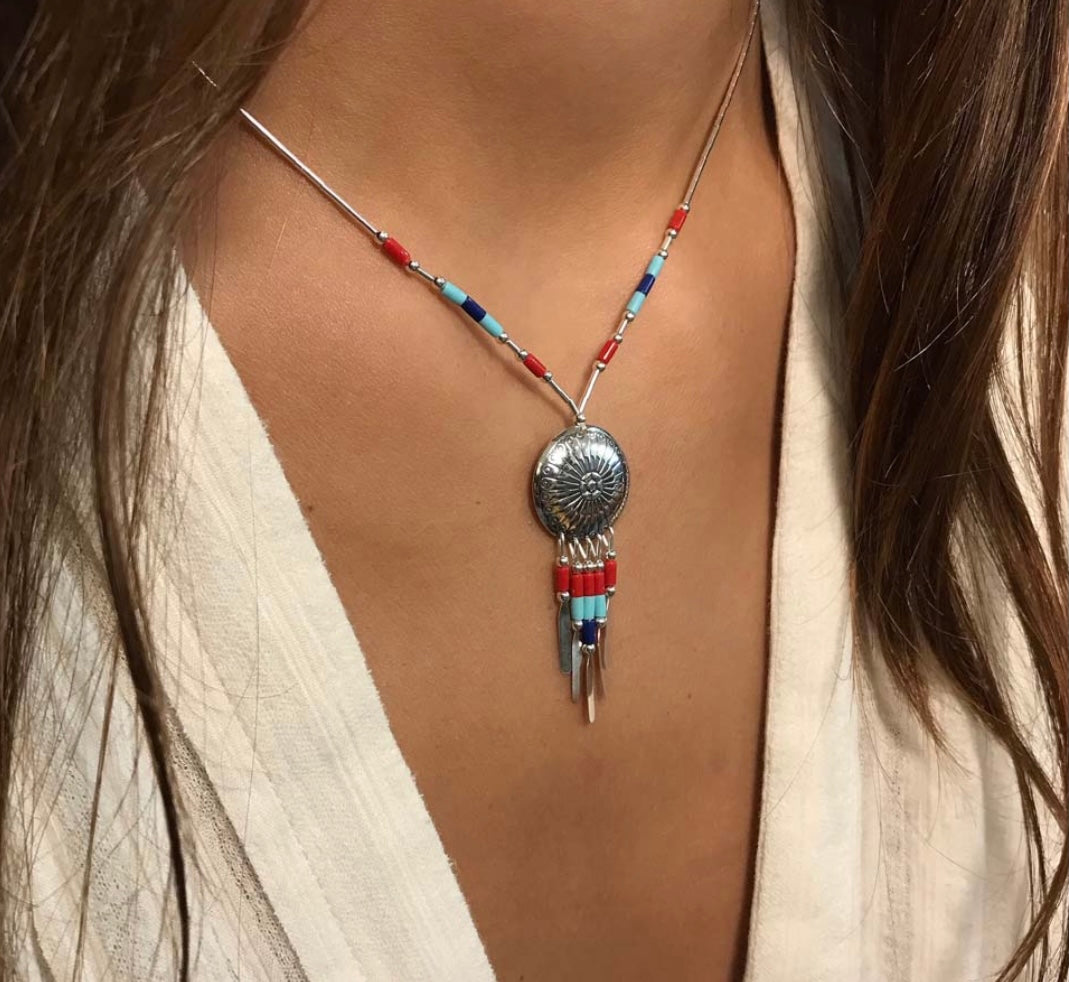Collier Harpo grande concha et pampille
