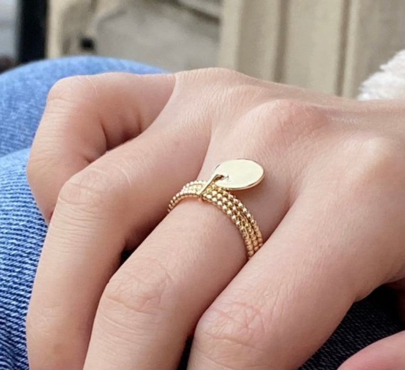 Bague pampille 3 anneaux prêtresse Hetpet