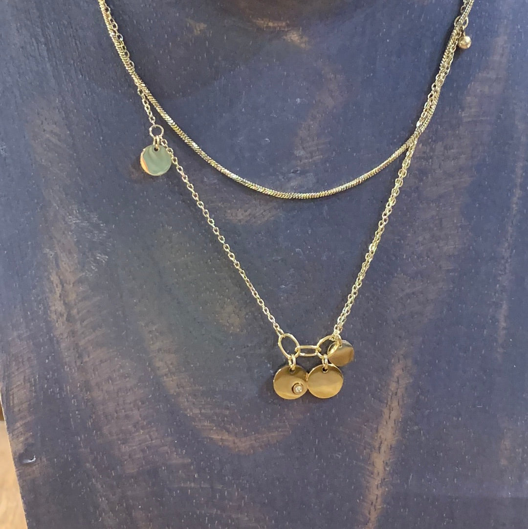 Collier 2 rangs de Zag bijoux en acier