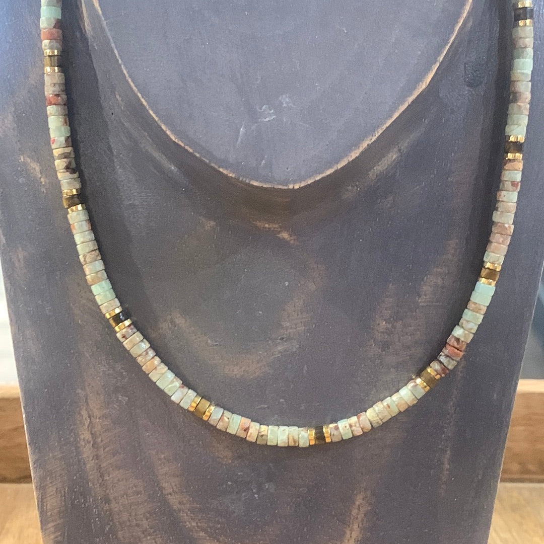 Collier surfeur en jaspe Gyptis bijoux