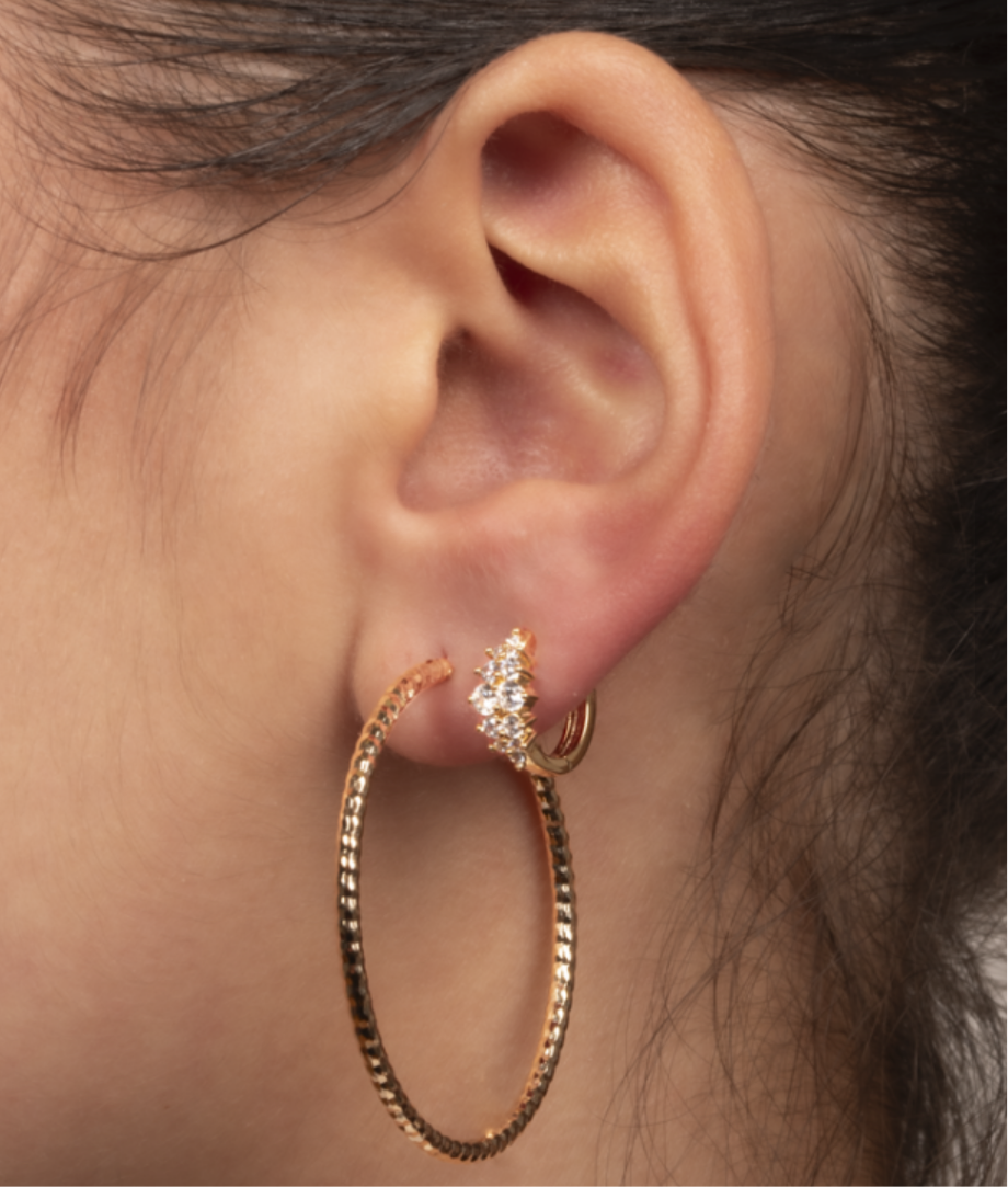 Boucles d'oreilles créoles  Alexandrine