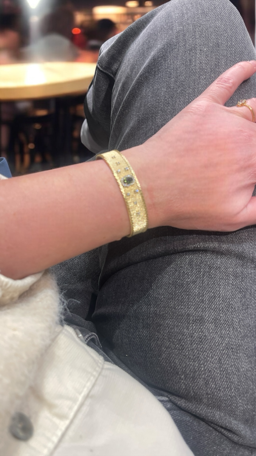 Bracelet CAMALA pierre tourmaline verte