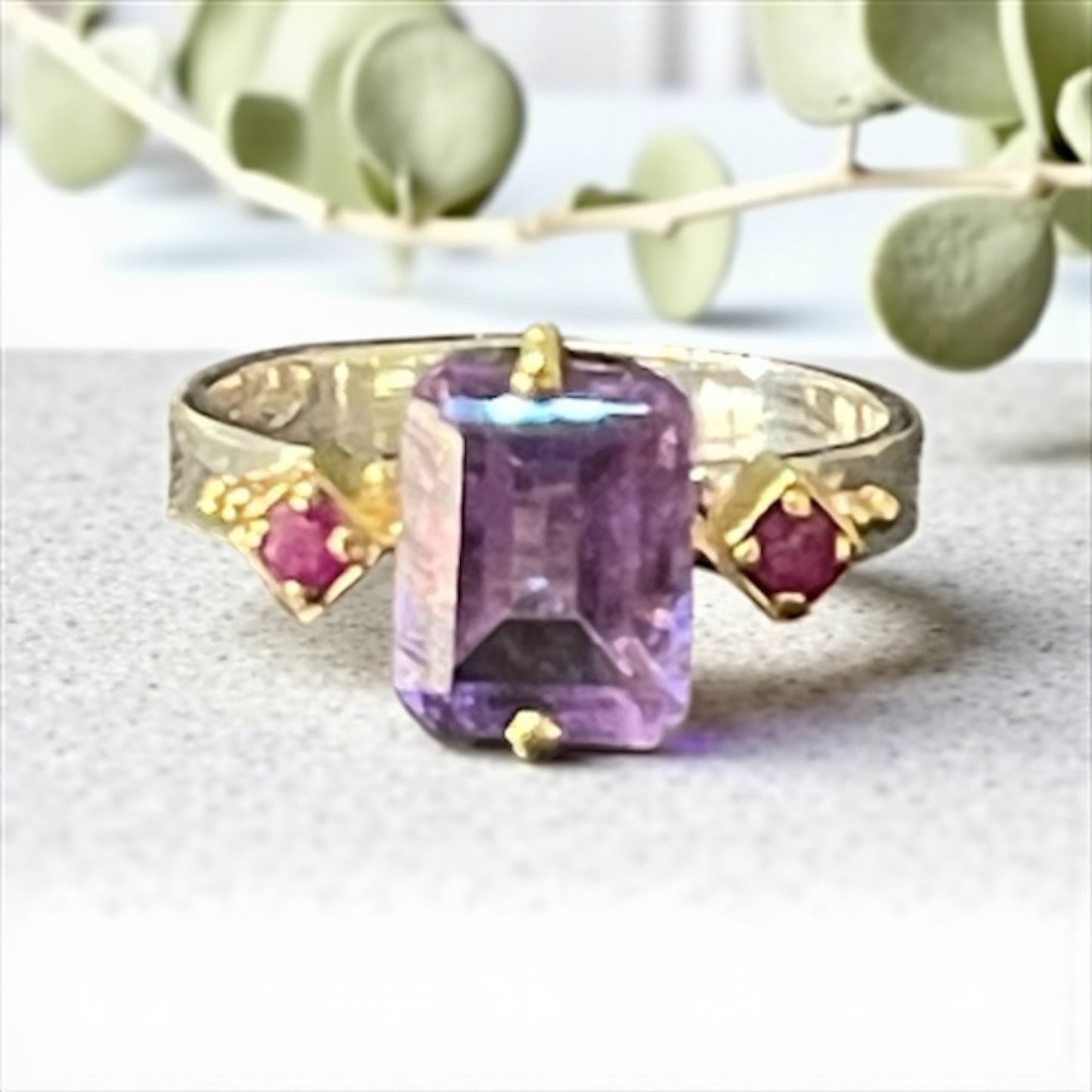 Bague Hélène en argent et pierres véritables