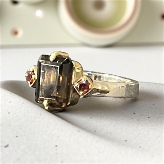 Bague Hélène en argent et pierres véritables