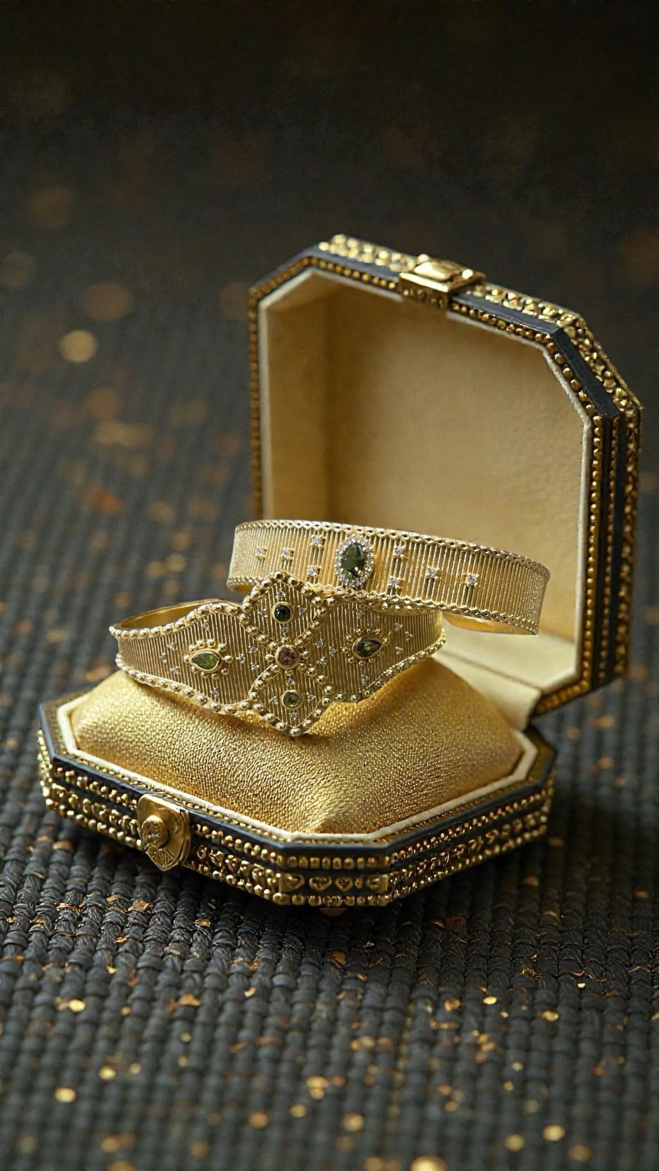 Bracelet CAMALA pierre tourmaline verte