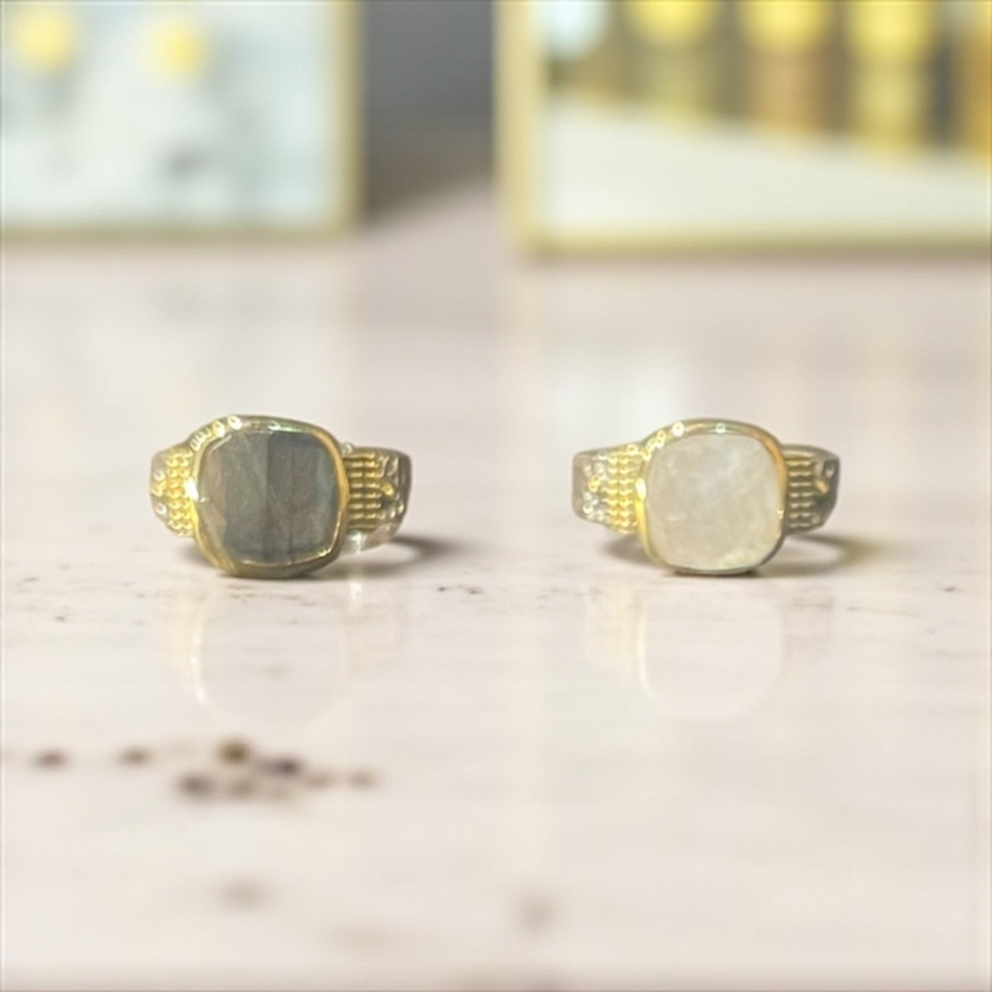 Bague Hélène en argent et pierres véritables