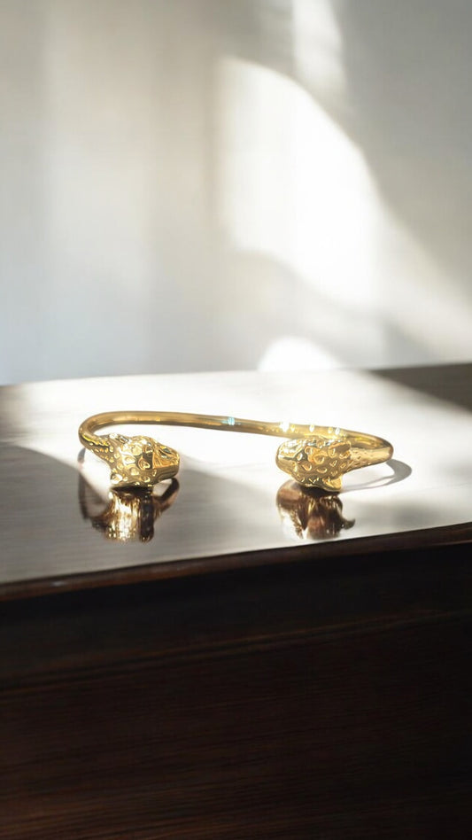 Jonc 2 têtes de panthère