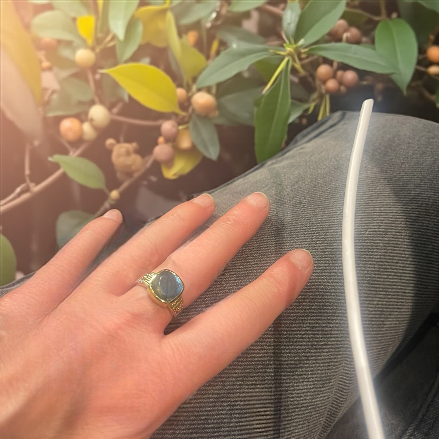 Bague Hélène en argent et pierres véritables