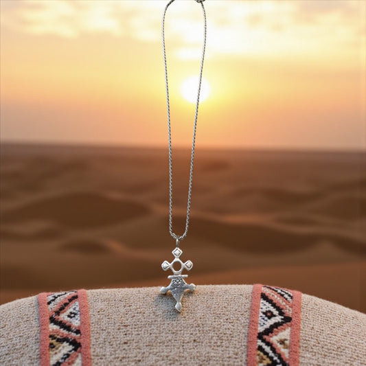 Collier croix d'Agadez en argent