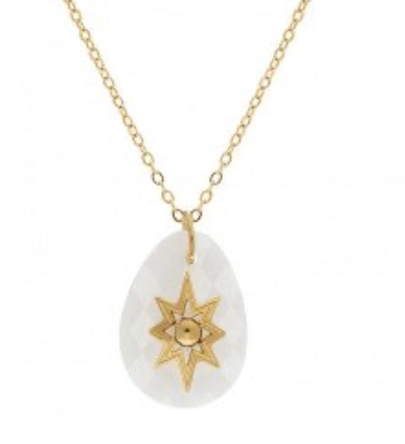 Collier Inley de Zag bijoux en agate blanche