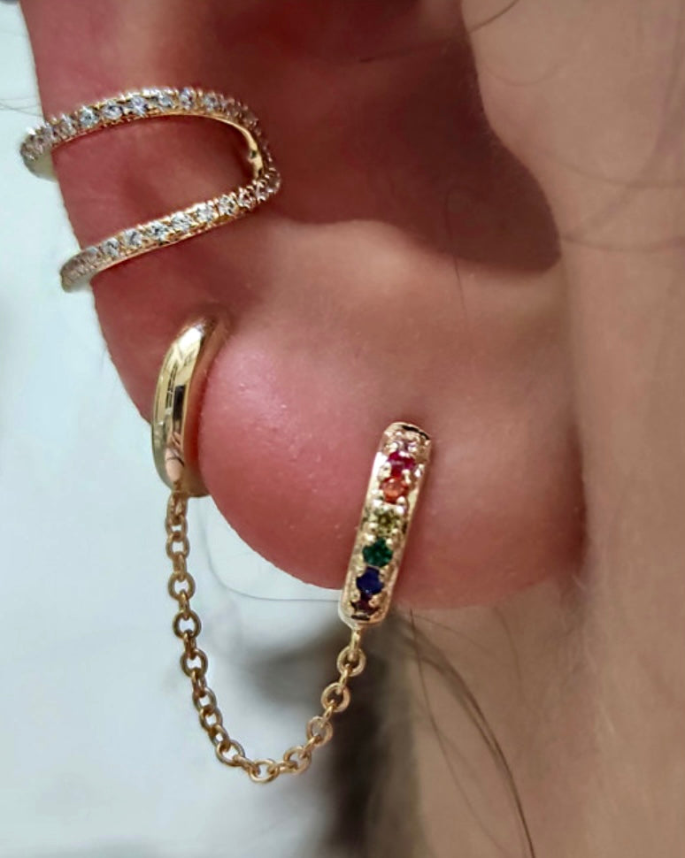 Boucle d’oreille double creoles Sarah