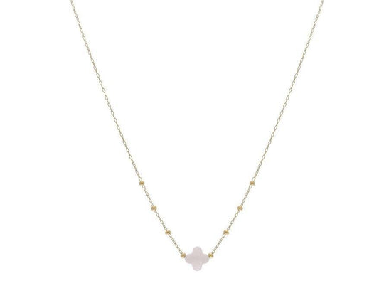 Collier trèfle Quartz rose de Zag bijoux - Gyptis Bijoux