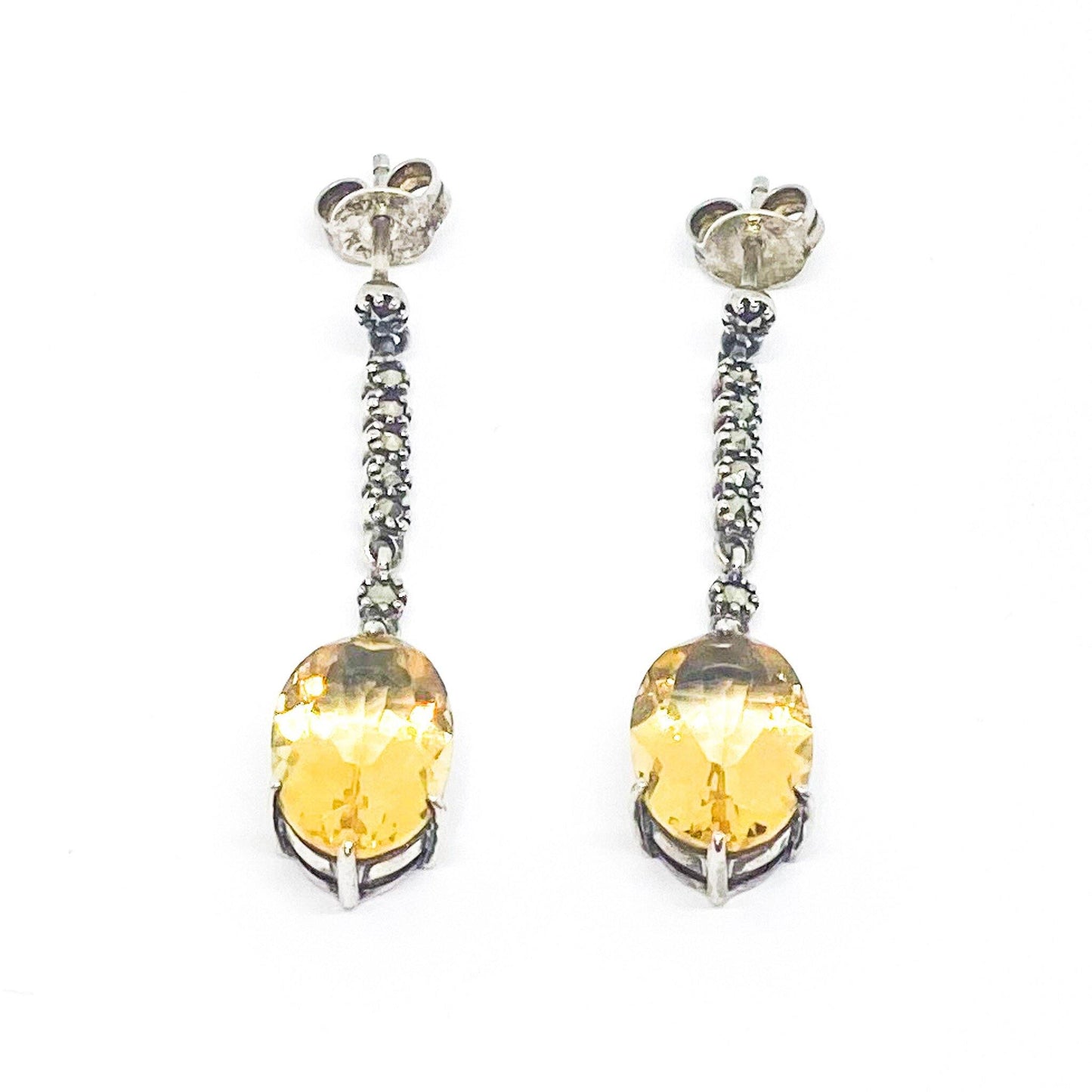 Boucles d’oreilles Solène en citrine véritable - Gyptis Bijoux